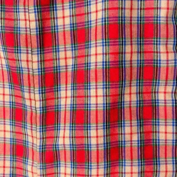 Pique Red Plaid Christmas romper Button snap Gingham 1 year / 12M Tartan Holiday - Picture 5 of 10